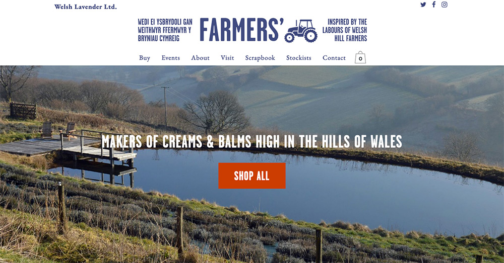 Farmers' website design by Sarah Callender Design